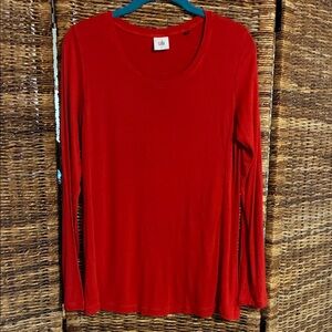 Cabi Red-Orange Long Sleeve Tee